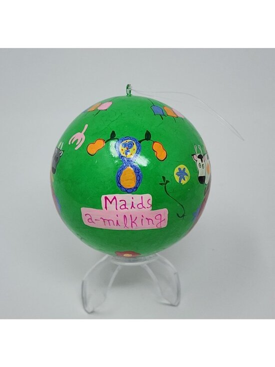 Crate and Barrel Other - Crate & Barrel Twelve Days Of Christmas Ornament Day 8 Maids a Milking VTG 3"
